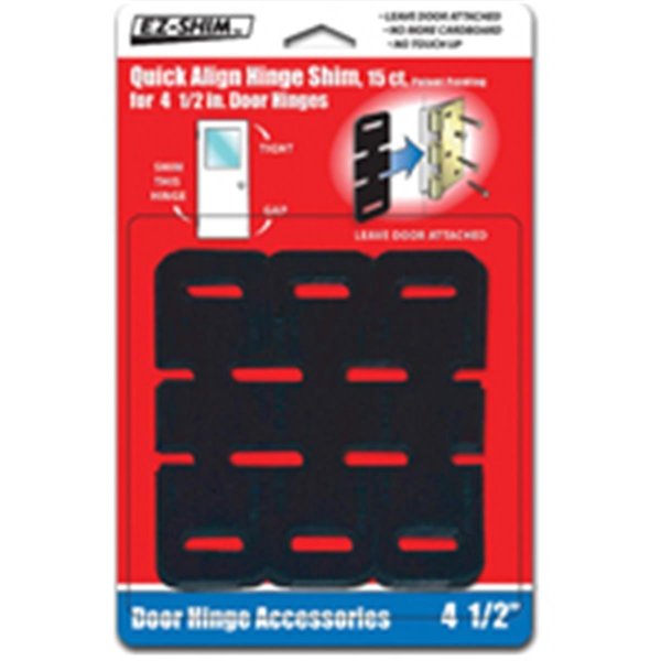 Ez Shim HS450BP 4.5 Hinge Shim Sheet Of 3, Black EZ386559